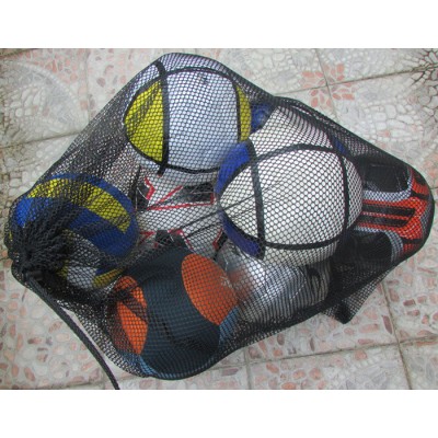 Drawstring mesh soccer ball bag